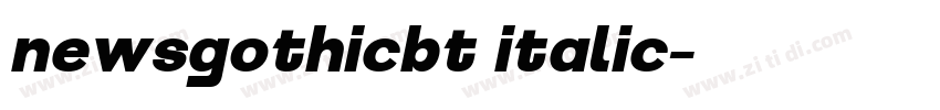 newsgothicbt italic字体转换